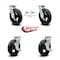 Service Caster 8 Inch Rubber on Steel Caster Set with Roller Bearings 2 Swivel Lock 2 Brake SCC SCC-30CS820-RSR-BSL-2-TLB-2 - alternate 6
